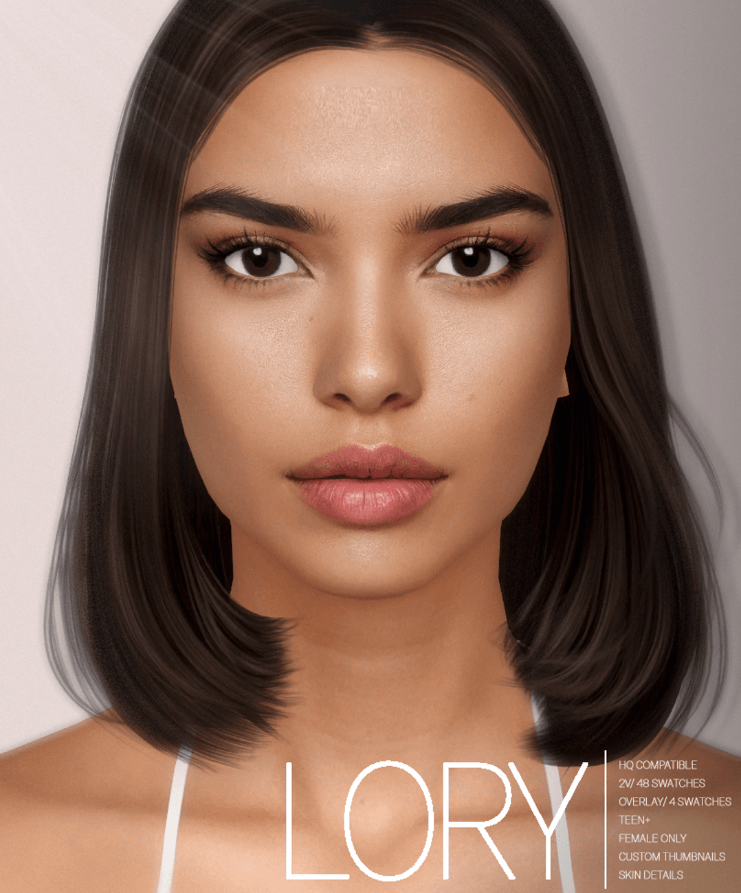 Скинтон, пресеты тела и Сим Lory Skin & Sim + Female Body Preset N5